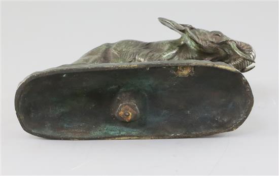 Antoine-Louis Barye (1795-1875). A bronze model, Éléphant du Senegal, L.7.5in. H.5in.